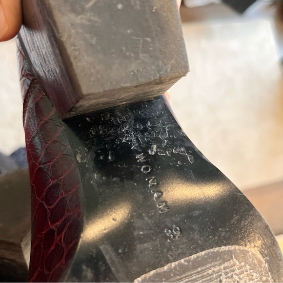 Deep Purple Faux Snakeskin Zara Boots size 8 - Picture 10 of 11